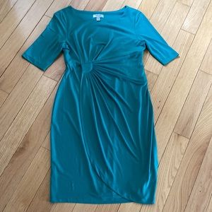 Dress Barn Green Faux Wrap Dress